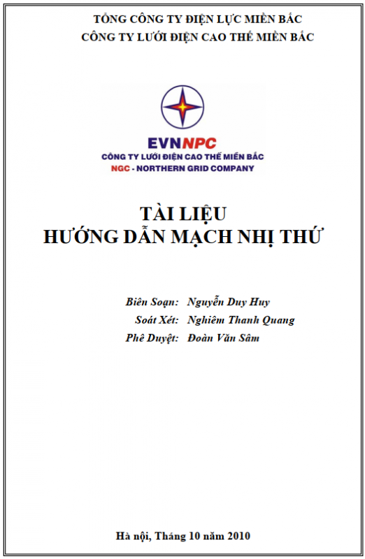 Tài liệu hướng dẫn mạch nhị thứ