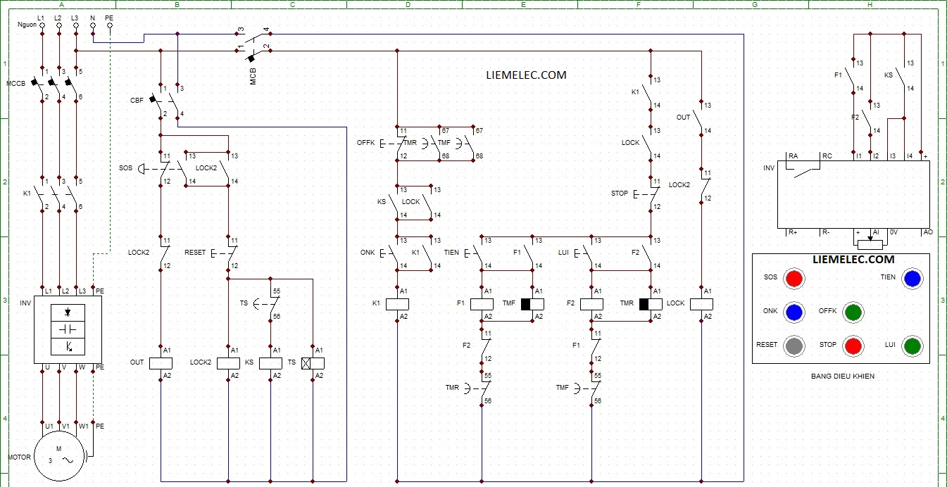 Điều khiển tốc độ động cơ bằng biến tần có chức năng dừng khẩn cấp